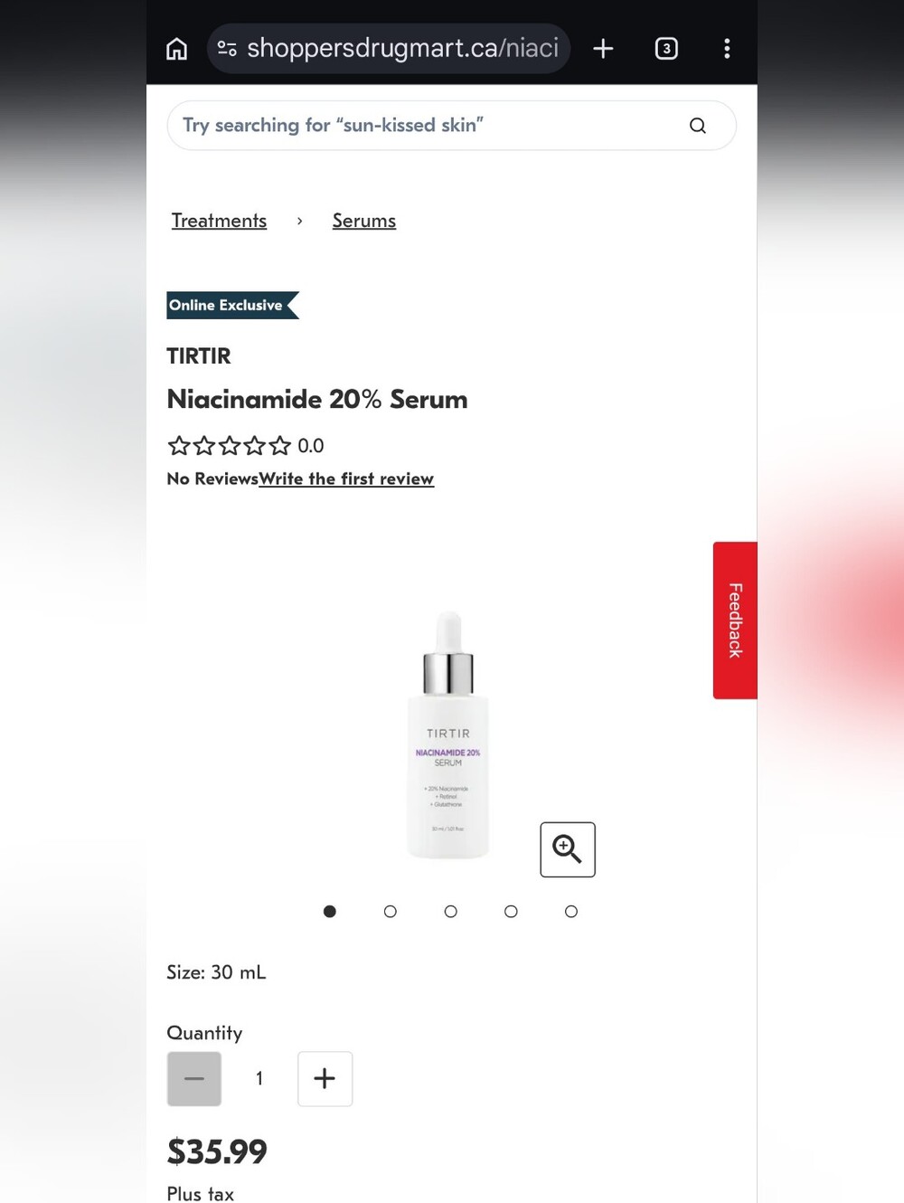TIRTIR | NEW IN BOX | 20% Niacinamide Serum 30 ml